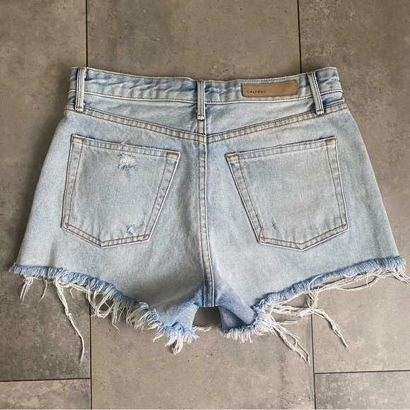 GRLFRND Distressed Helena high rise denim Shorts kiki size 26 - Picture 9 of 10